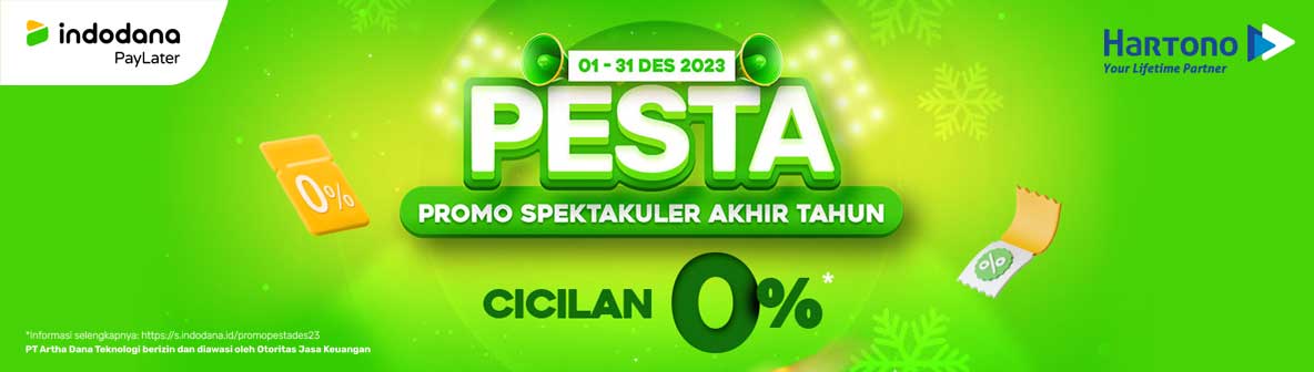 Indodana PayLater Pesta Cicilan 0% - Promo Spektakuler Akhir Tahun 2023