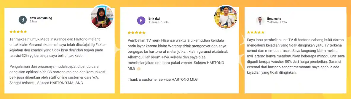 Apa Kata Sahabat Setia Belanja elektronok di hartono Aman tambah garansi eksternal-4