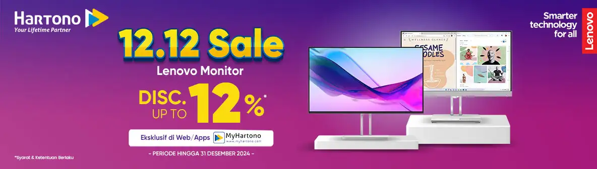 Lenovo LED Monitor Discount 12% Ekslusif MyHartono