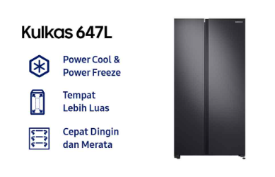 SAMSUNG KULKAS SIDE BY SIDE REFRIGERATOR RS62R5041B4