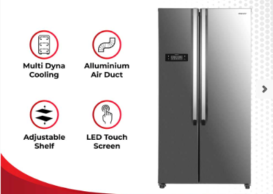 SHARP KULKAS SIDE BY SIDE REFRIGERATOR SJIS60MSL