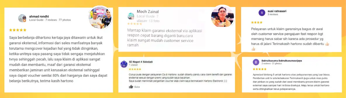 Apa Kata Sahabat Setia Belanja elektronok di hartono Aman tambah garansi eksternal-2