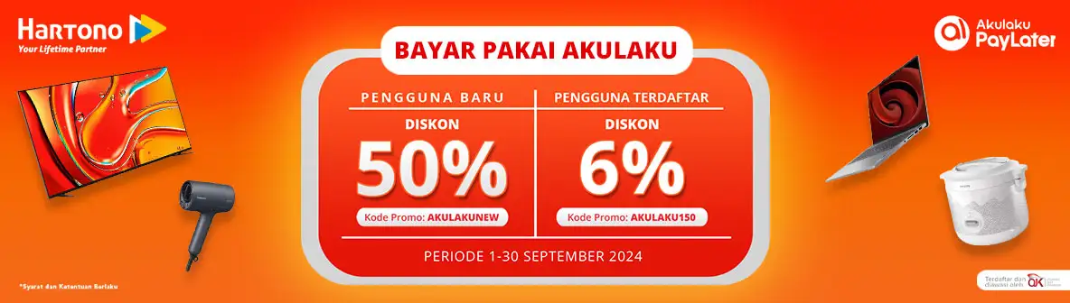 Belanja Elektronik Online di Hartono Online Store Hemat pakai Akulaku PayLater