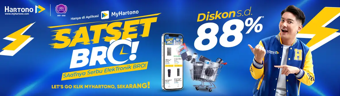Sat Sat BRO Belanja elektronik online di myhartono diskon s.d 88%