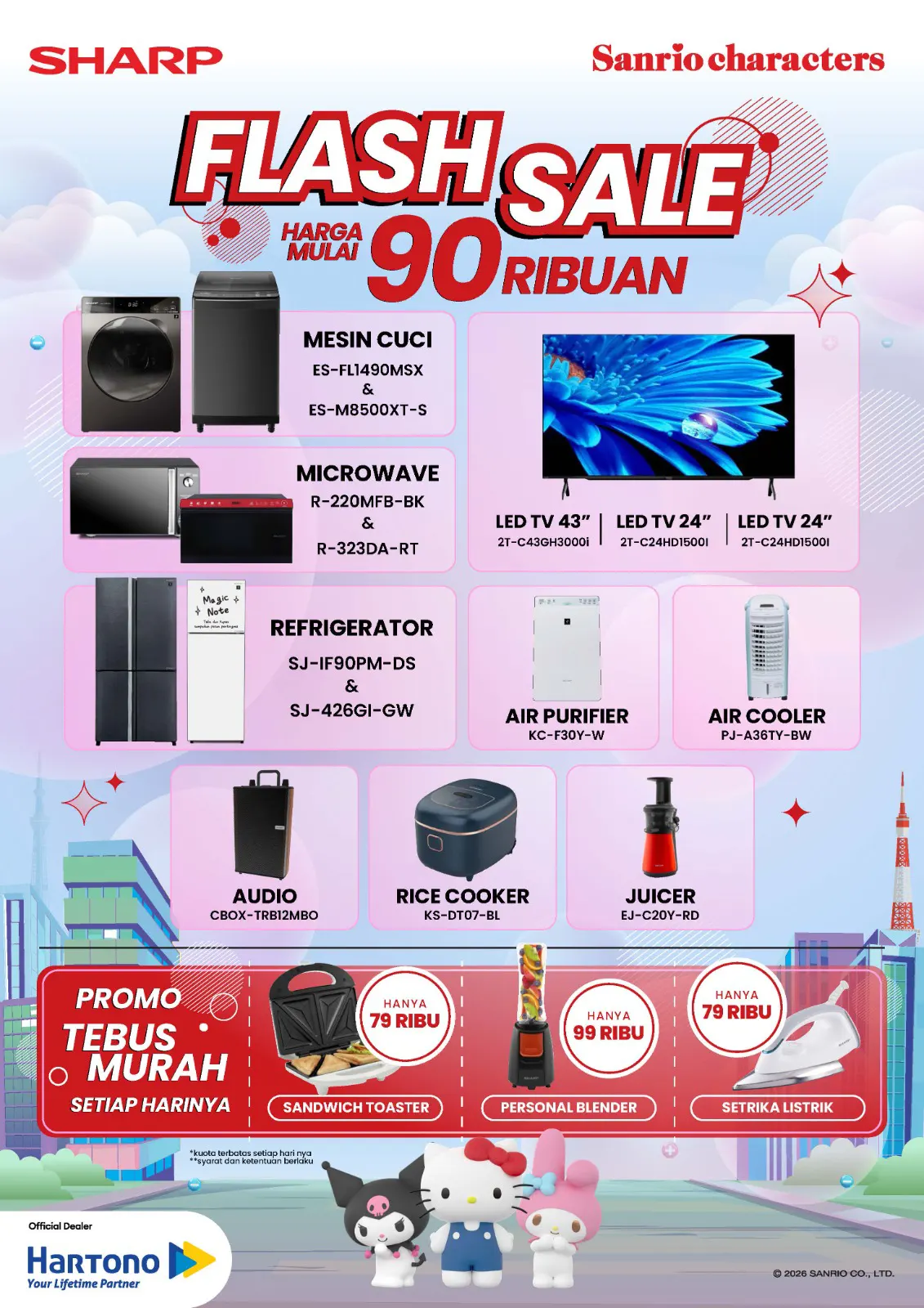 SHARP HELLO COMFORT EXHIBITON - HARTONO FLASH SALE