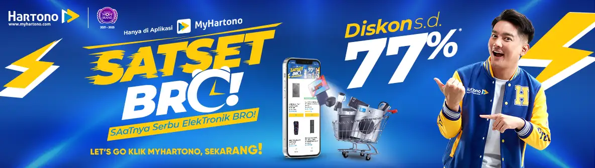 Sat Sat BRO Belanja elektronik online di myhartono diskon s.d 77%