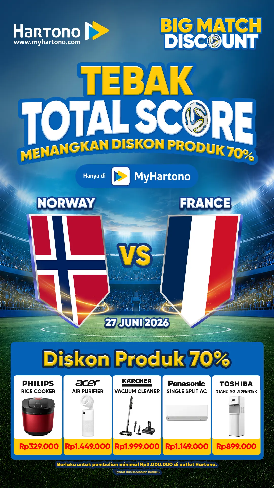 Norway vs France 27 juni 2026