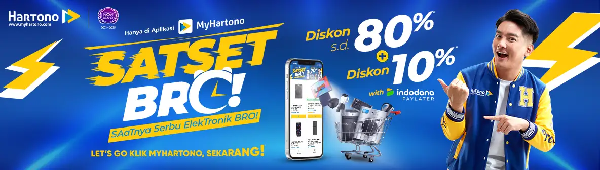 Sat Sat BRO Belanja elektronik online di myhartono diskon s.d 80%