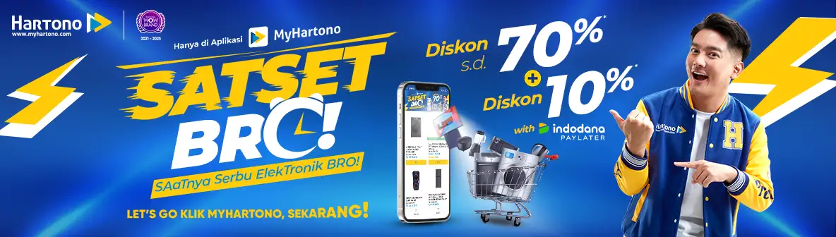 Sat Sat BRO Belanja elektronik online di myhartono diskon s.d 70%