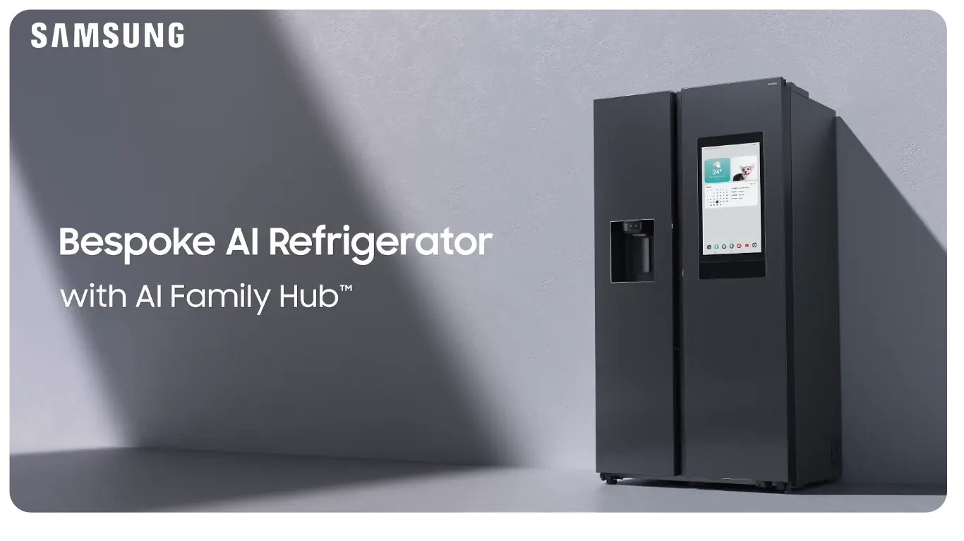 samsung family hub refrigerator kulkas bespoke ai