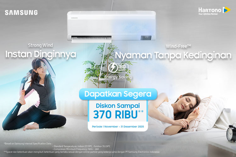 Samsung Air Conditioner Diskon sampai 370Rb