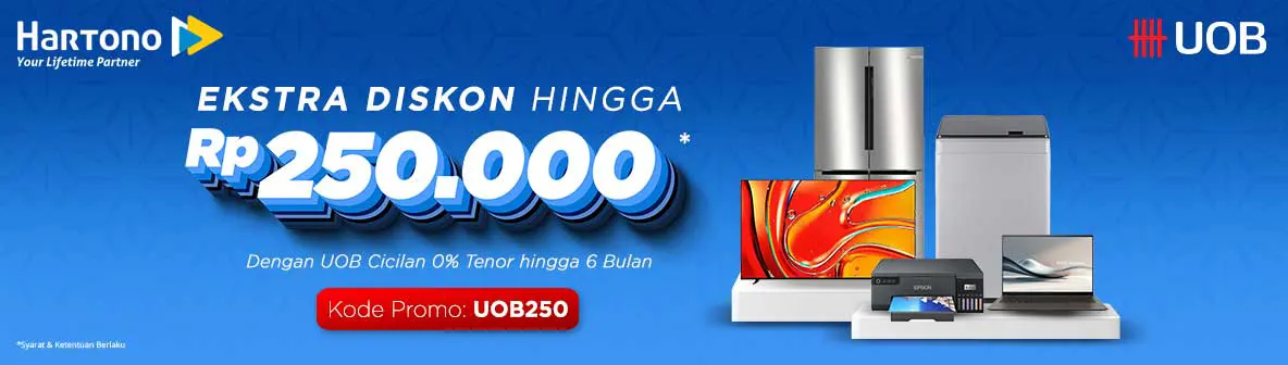 Belanja Elektronik Online di Hartono hemat pakai Kartu Kredit UOB Cicilan 0%
