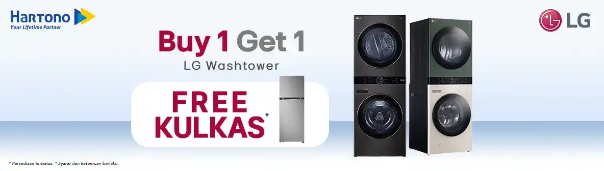 LG WashTower Gratis Kulkas