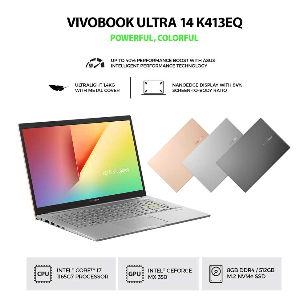 ASUS - VIVOBOOK K413EQ-EB751IPS INTEL CORE I7-1165G7