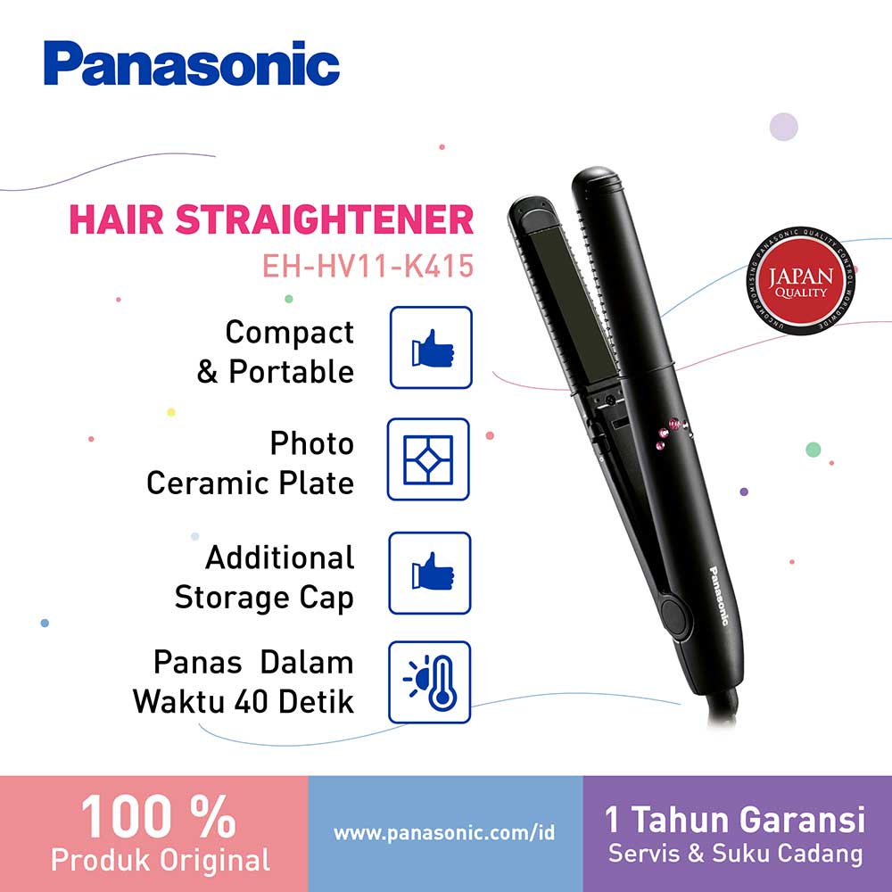 PANASONIC HAIR STRAIGHTENER EH-HV11 BLACK