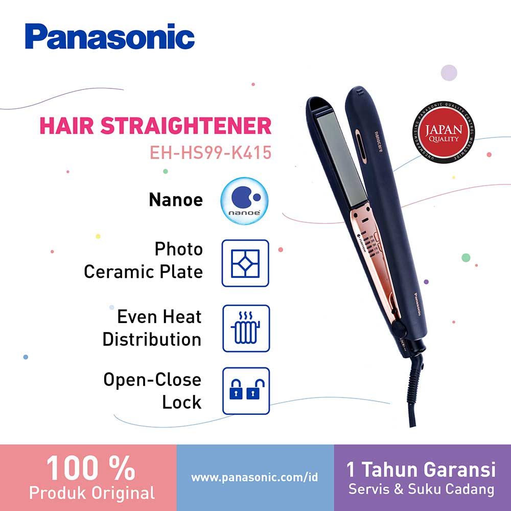 PANASONIC CATOKAN RAMBUT HAIR STRAIGHTENER EHHS99K415