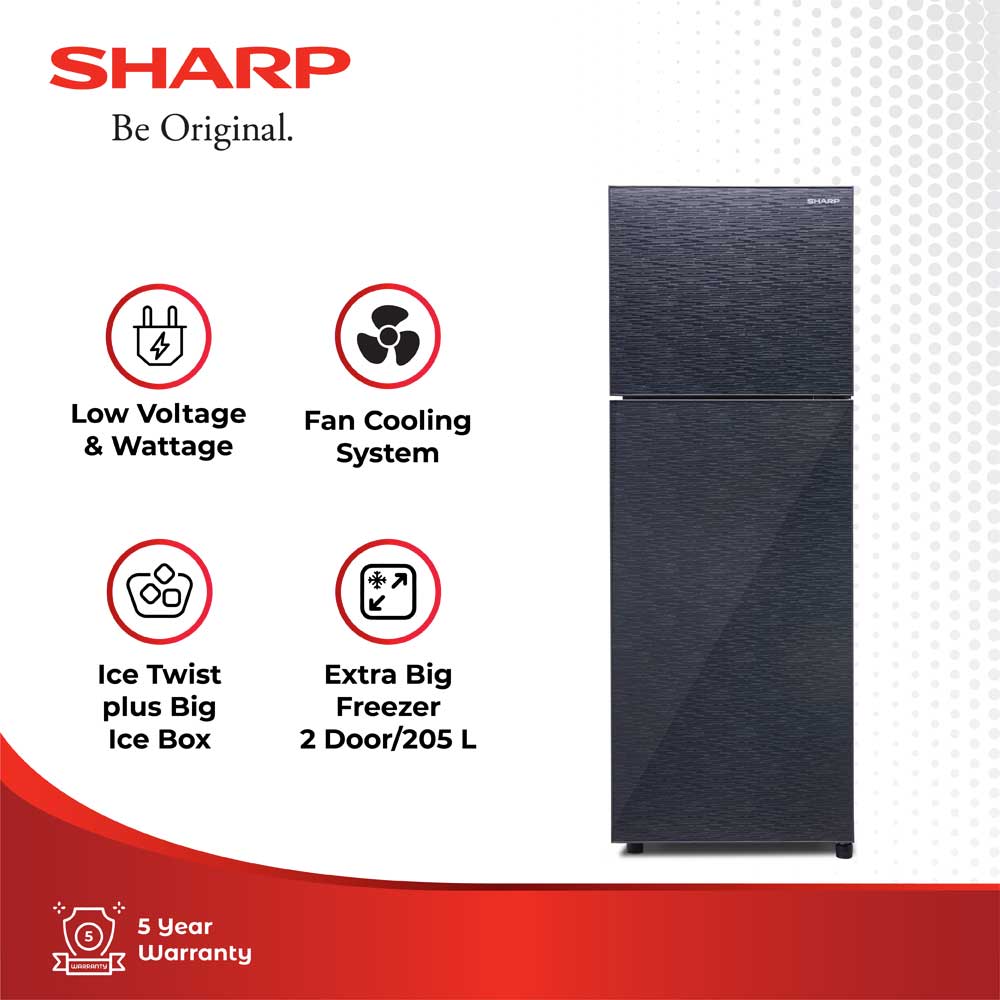 SHARP KULKAS 2 PINTU KECIL 2 DOOR SMALL REFRIGERATOR SJ246XGM