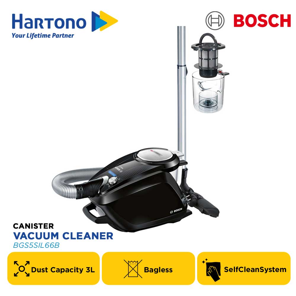 BOSCH CANISTER VACUUM CLEANER BGS5SIL66B