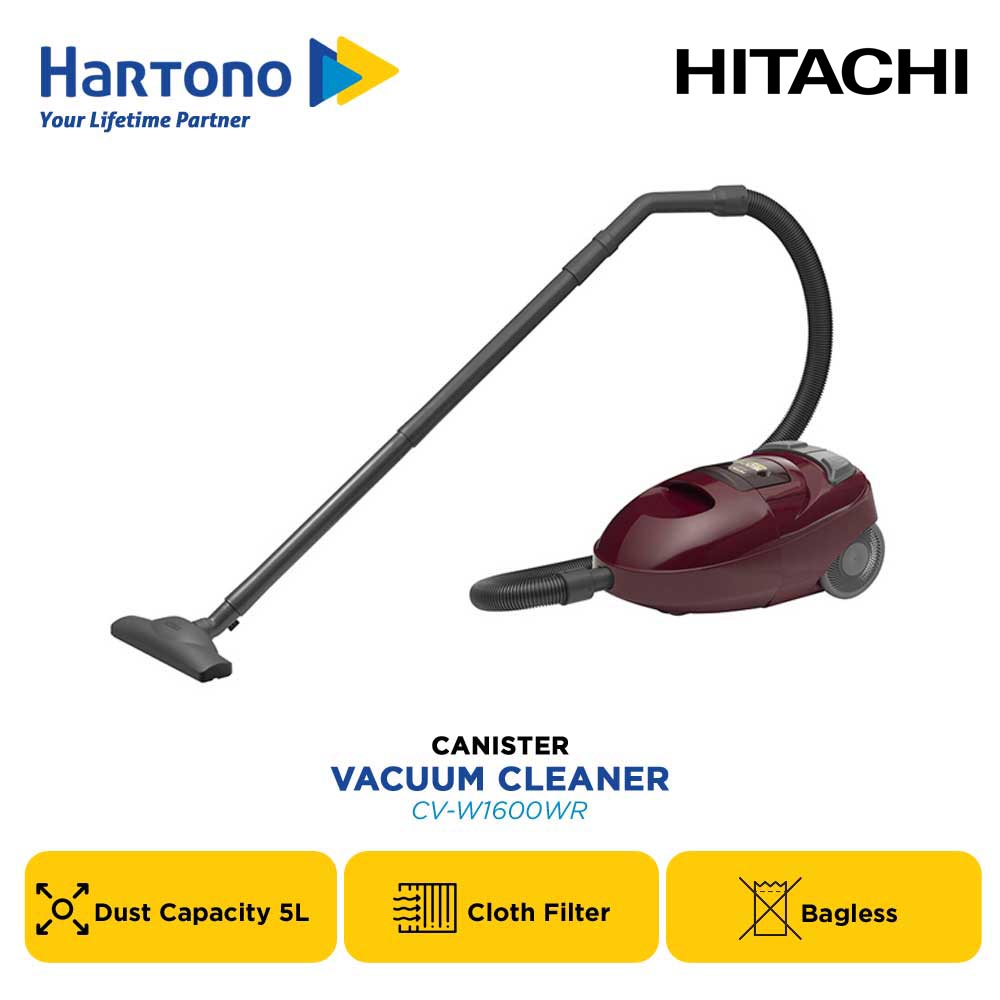 HITACHI CANISTER VACUUM CLEANER CV-W1600WR