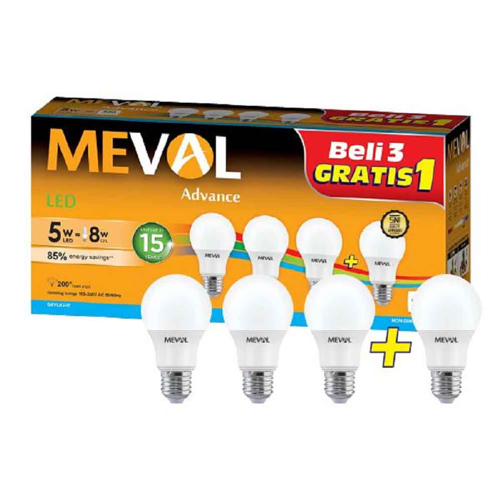 MEVAL 3+1 LED BULB 5W AB4-05A