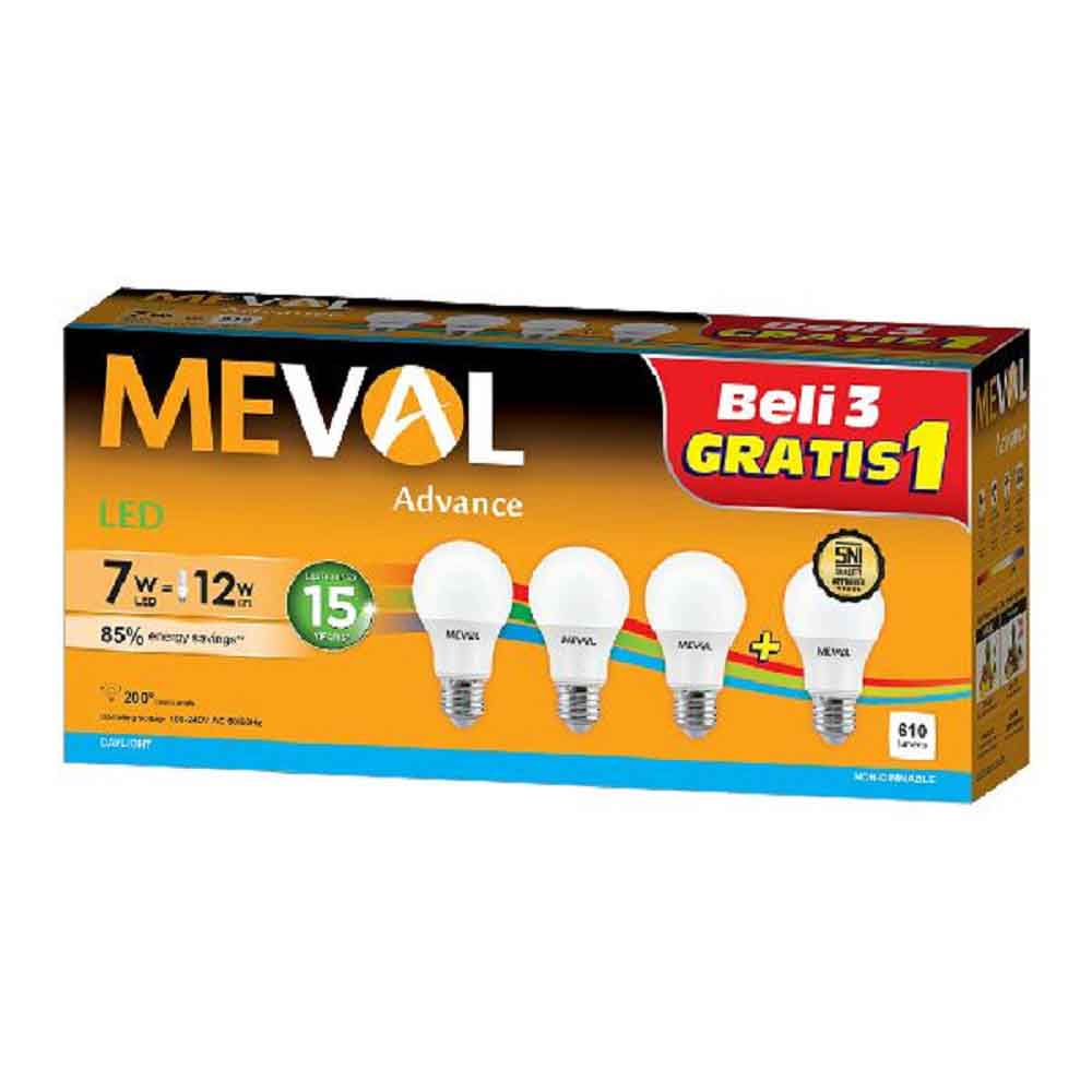 MEVAL 3+1 LED BULB 7W AB4-07A