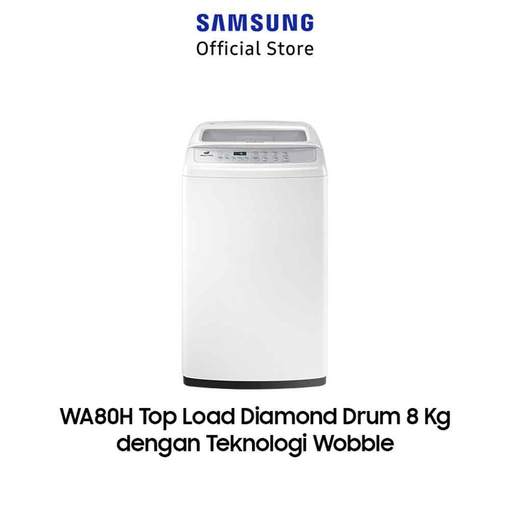 Samsung Mesin Cuci Top Loading dengan Teknologi Wooble 8Kg - WA80H4000SW