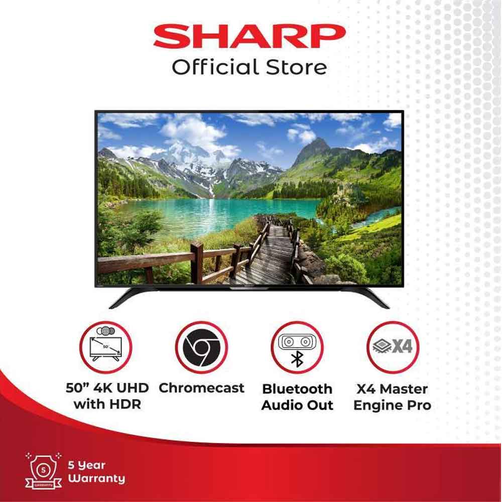 SHARP 50" 4K UHD ANDROID TV 4T-C50DK1I