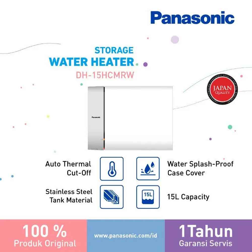 PANASONIC PEMANAS AIR LISTRIK ELECTRIC STORAGE WATER HEATER DH-15HCMRW