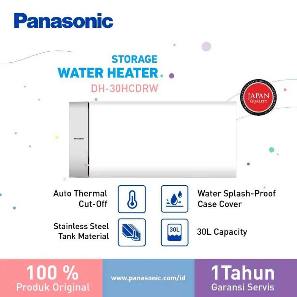 PANASONIC PEMANAS AIR LISTRIK ELECTRIC STORAGE WATER HEATER DH-30HCDRW