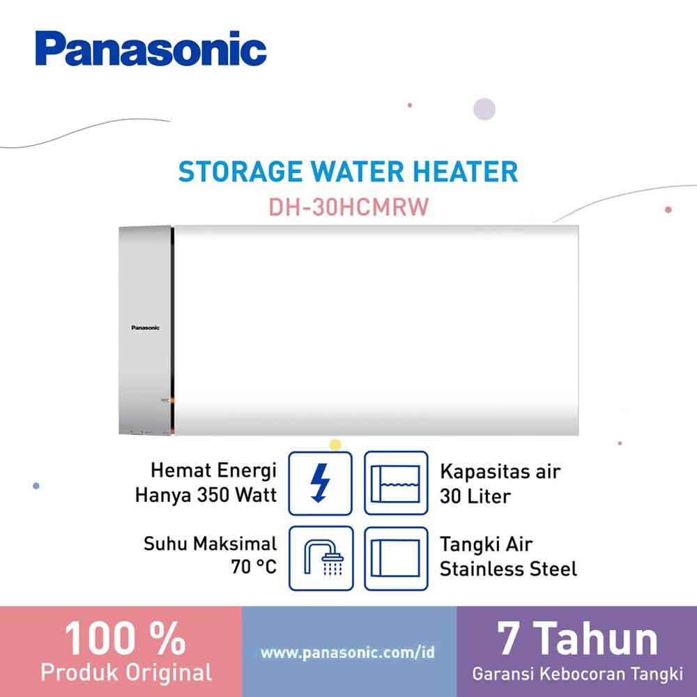 PANASONIC PEMANAS AIR LISTRIK ELECTRIC STORAGE WATER HEATER DH-30HCMRW