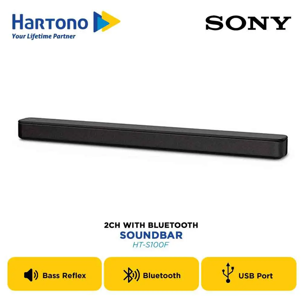 Sony Soundbar 2 Channel dengan Teknologi Bluetooth HT-S100F