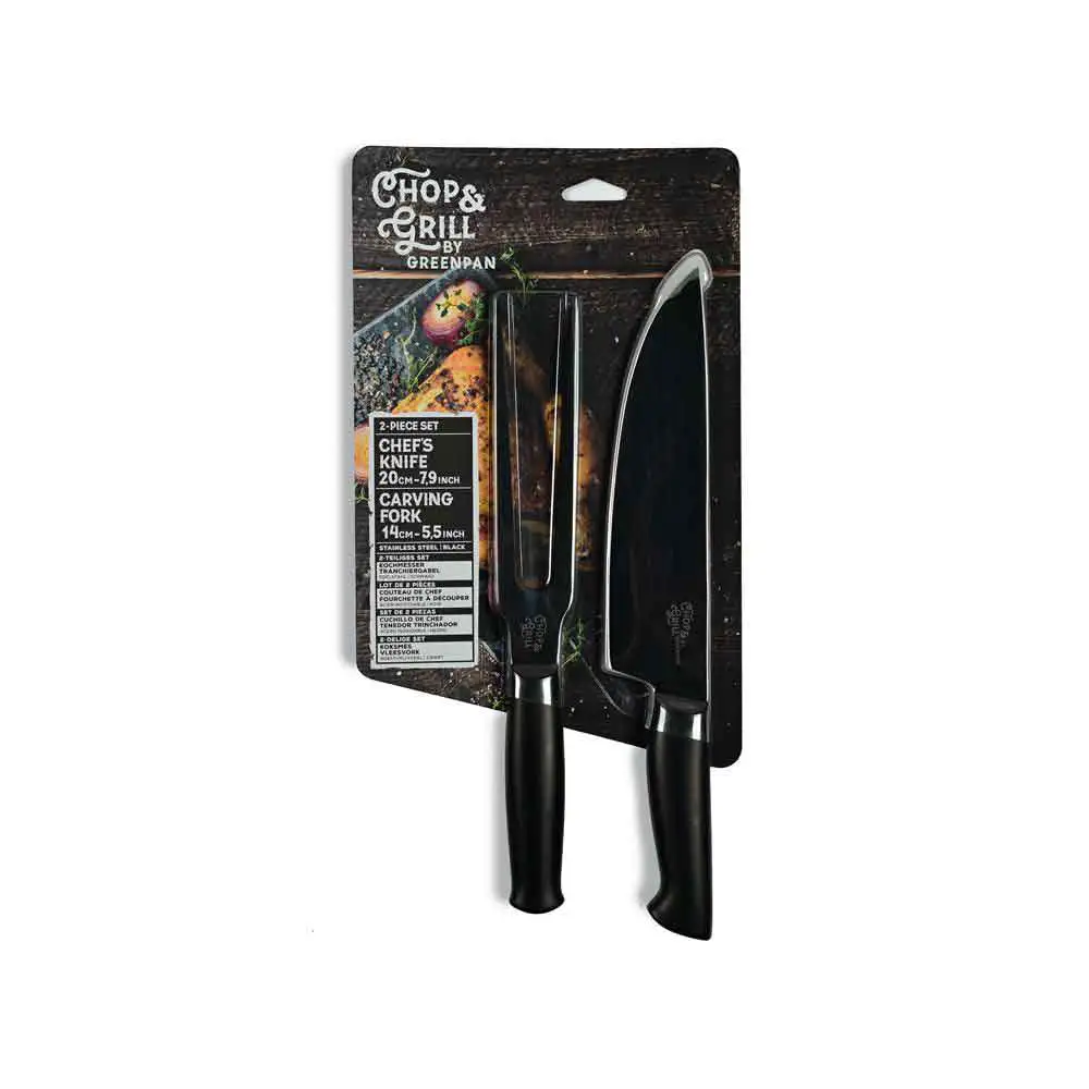 GREENPAN - CHEF KNIFE + MEAT FORK 9420042520005