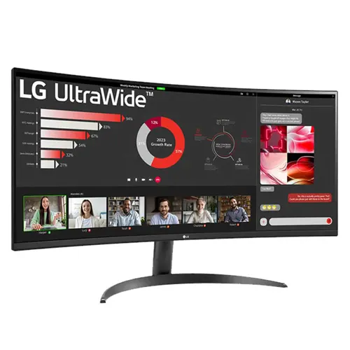 LG 34 Inch UltraWide QHD Curved Monitor 34WR50QK-B_G3