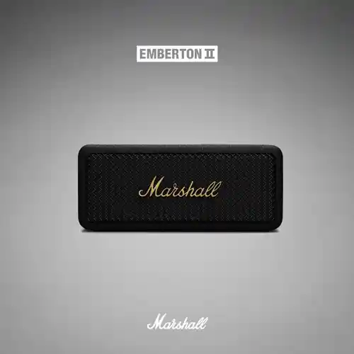 MARSHALL PORTABLE BLUETOOTH SPEAKER EMBERTON II - BLACK AND BRASS