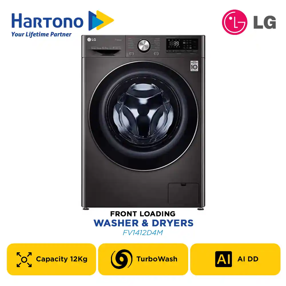 LG MESIN CUCI DAN DRYER PENGERING WASHER AND DRYERS FV1412D4M