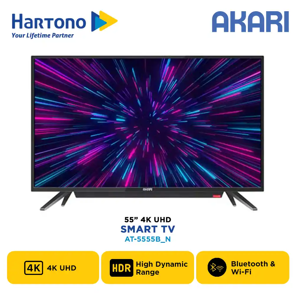 AKARI 55 inch 4K UHD ANDROID SMART TV AT-5555B_N