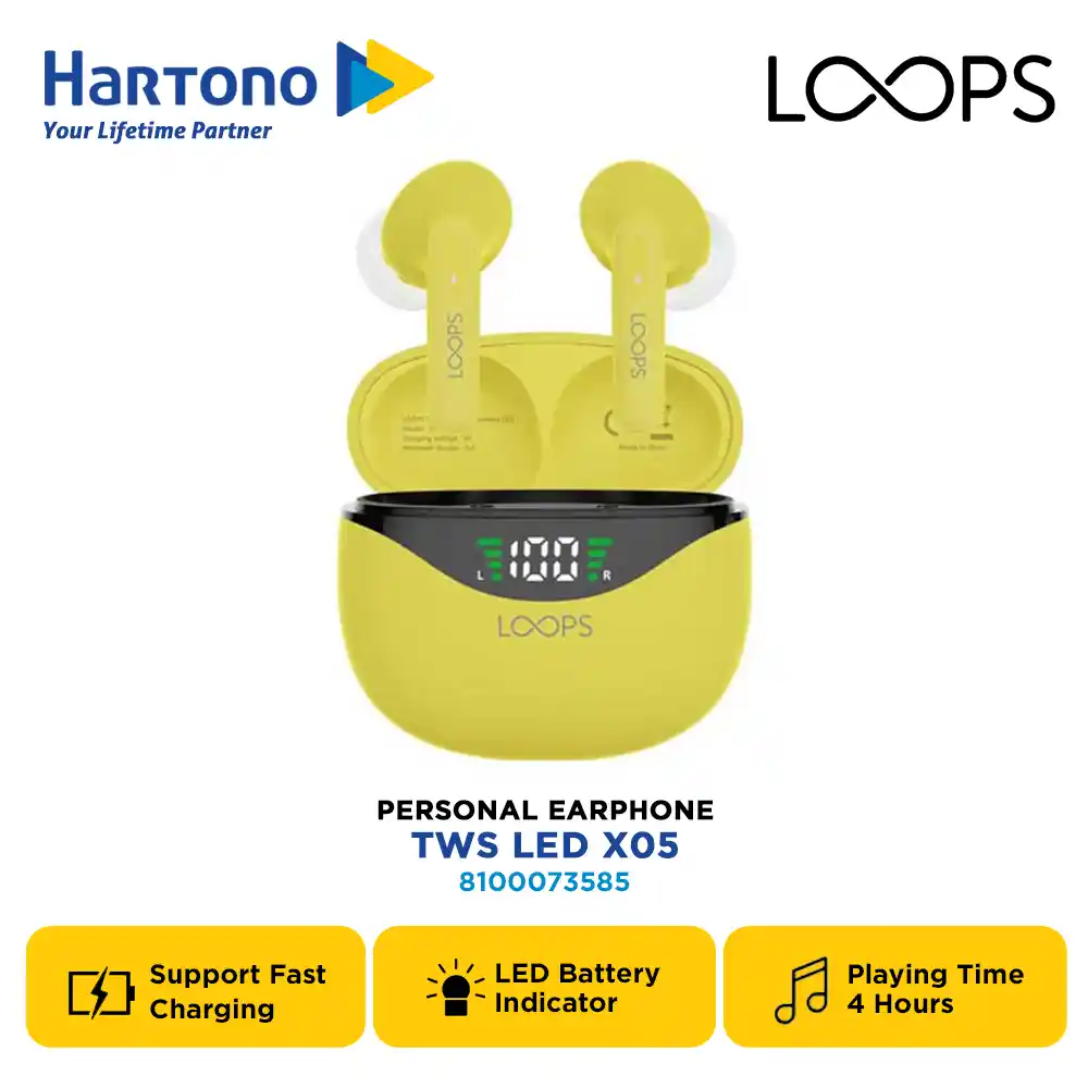 LOOPS PERSONAL TRUE WIRELESS EARPHONE LED TWS X05 SERIES