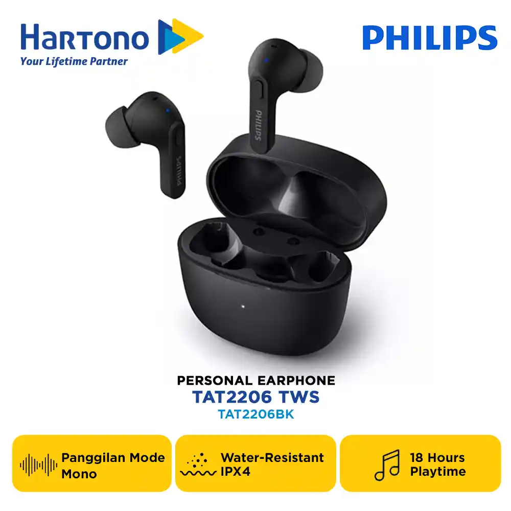 PHILIPS WIRELESS IN-EAR EARPHONES TWS TAT2206 SERIES