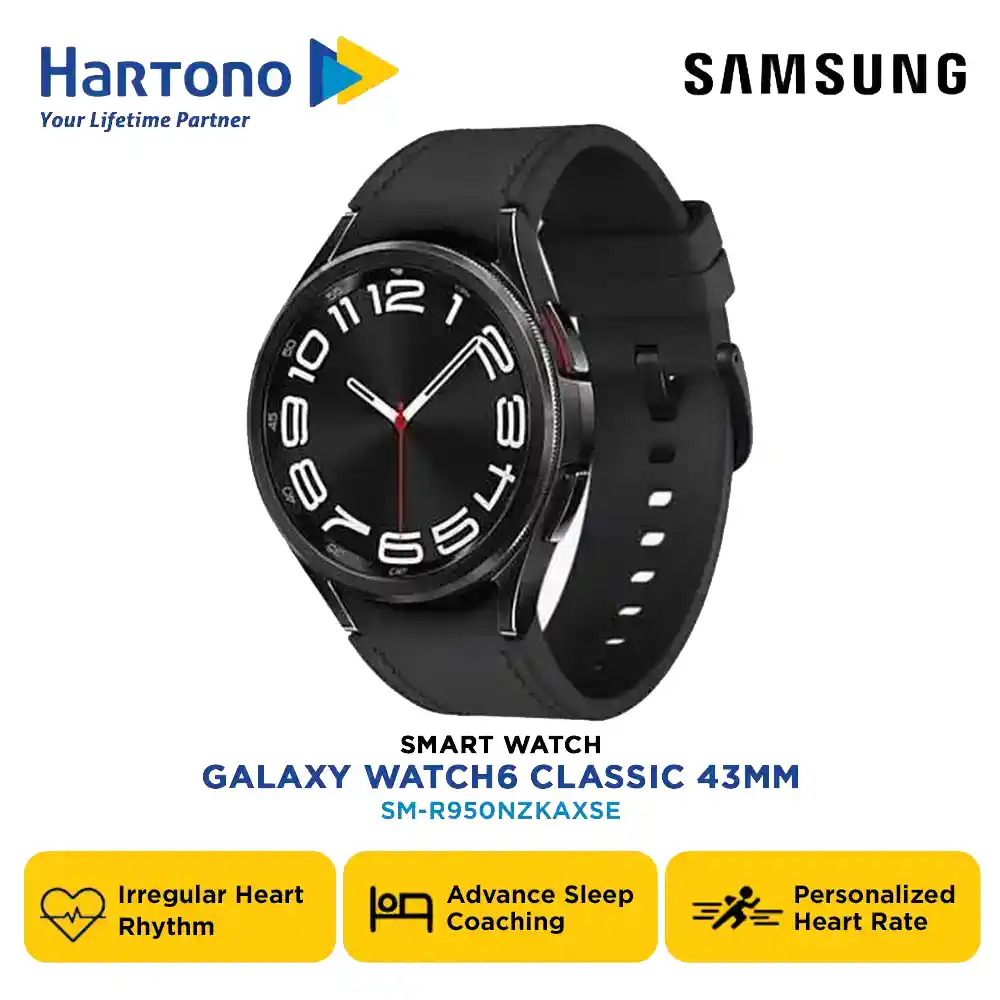 SAMSUNG GALAXY WATCH 6 CLASIC 43MM GRAPHITE SM-R950NZKAXSE
