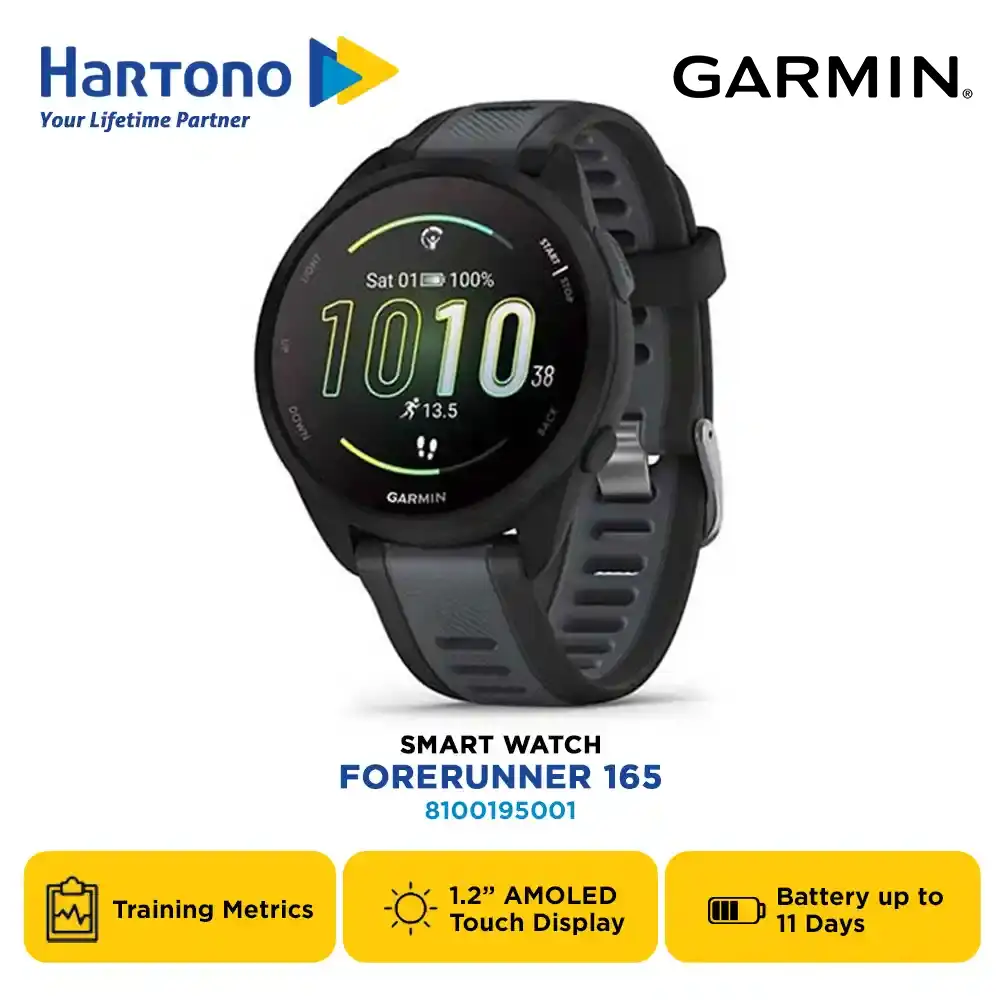 GARMIN SMART WATCH FORERUNNER 165 BLACK
