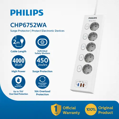 PHILIPS ELECTRIC SOCKET STOP KONTAK PHILPSPWSCHP6752WA