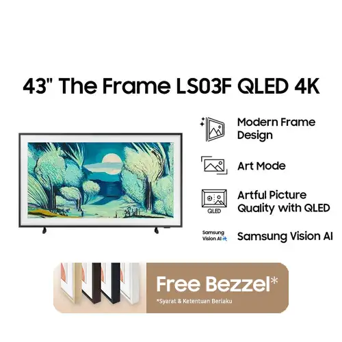 SAMSUNG 43 Inch The Frame 4K Vision AI Smart TV QA43LS03FAKXXD