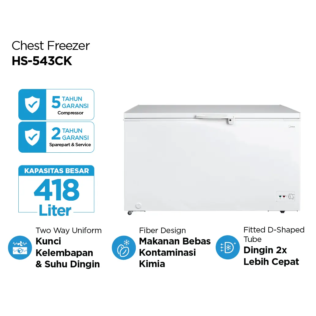 MIDEA FREEZER BOX CHEST FREEZER HS543CK