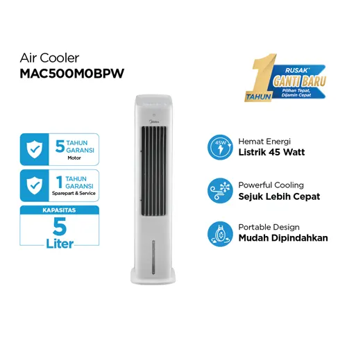 MIDEA TOWER AIR COOLER 5 L MAC500M0BPW