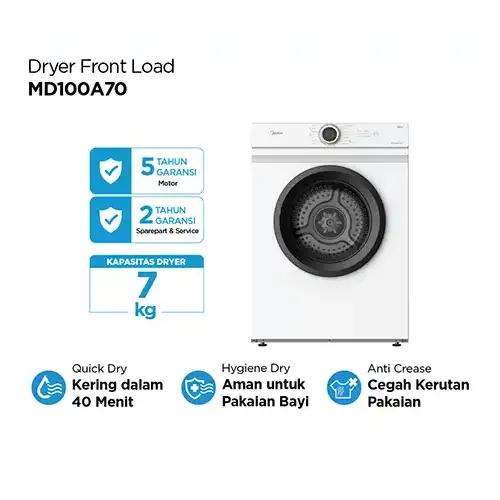 MIDEA DRYER PENGERING ELECTRIC DRYER 7 KG MD100A70