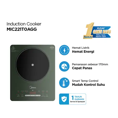 MIDEA KOMPOR INDUKSI INDUCTION STOVE MIC221T0AGG GREEN