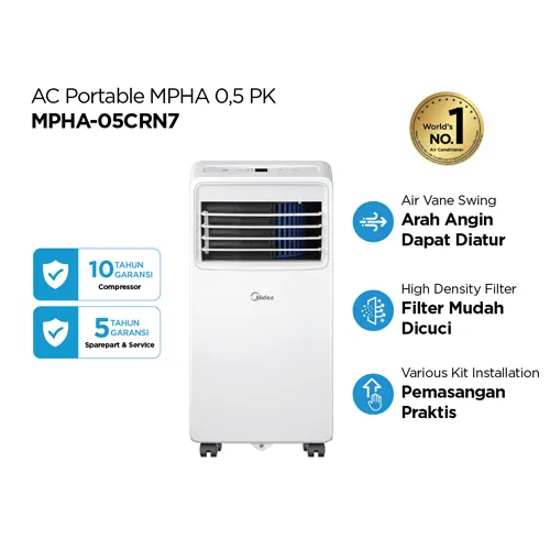 MIDEA 1/2 PK AC PORTABLE AIR CONDITIONER MPHA-05CRN7