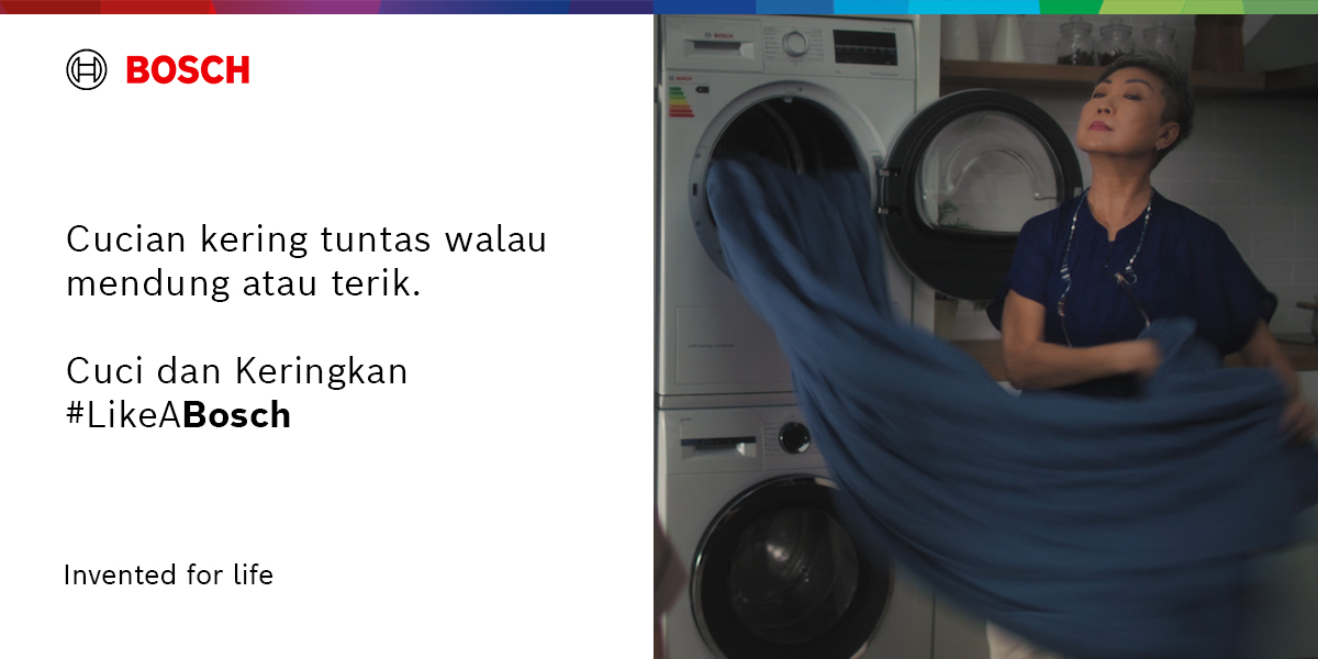 BOSCH Mesin Pengering Pakaian - Cuci dan Keringkan #LikeABosch