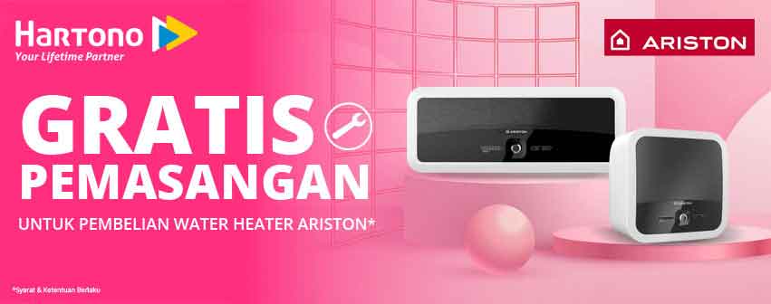 Promo Ariston Water Heater Gratis Pemasangan