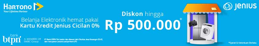 Jenius Credit Card Promotion Cicilan 0% diskon hingga 500 ribu